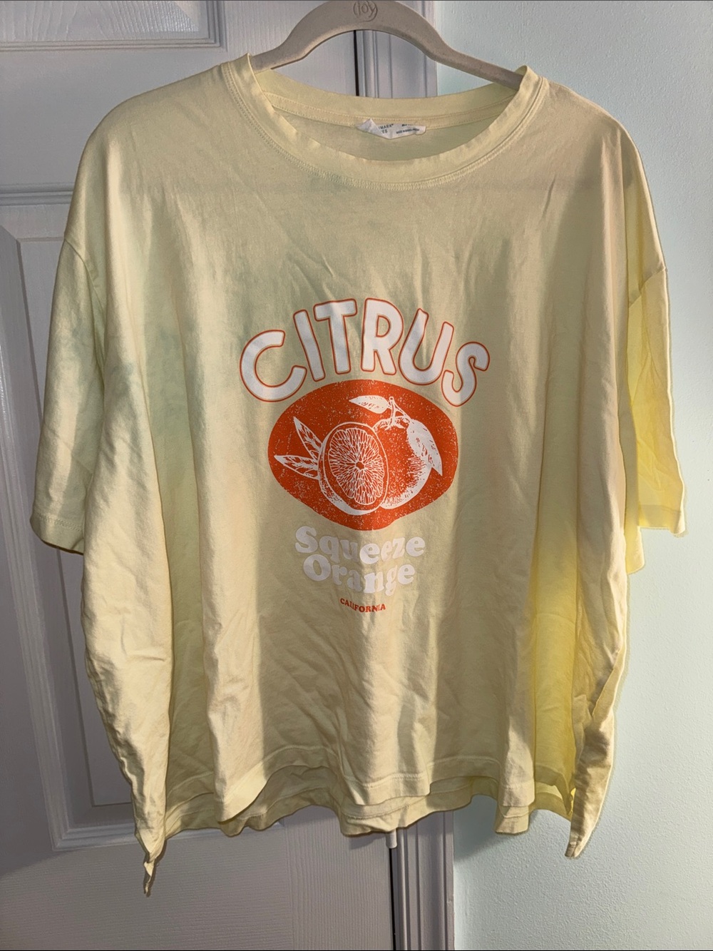 Primark Pale Yellow Citrus Graphic Tee